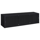 Murray 70" TV Stand Media Console - Black with 2 Doors, Drawer & Open Cubby, Fits TVs up to 75" – view 7