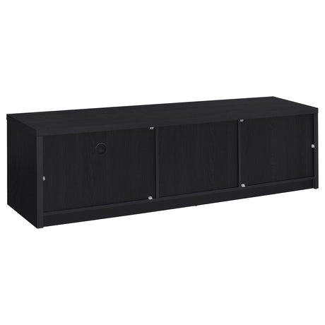 Murray 70" TV Stand Media Console - Black with 2 Doors, Drawer & Open Cubby, Fits TVs up to 75" – view 7