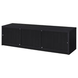 Murray 70" TV Stand Media Console - Black with 2 Doors, Drawer & Open Cubby, Fits TVs up to 75" – view 8