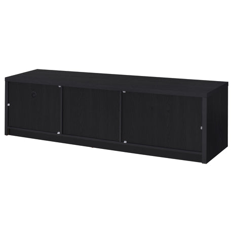 Murray 70" TV Stand Media Console - Black with 2 Doors, Drawer & Open Cubby, Fits TVs up to 75" – view 8