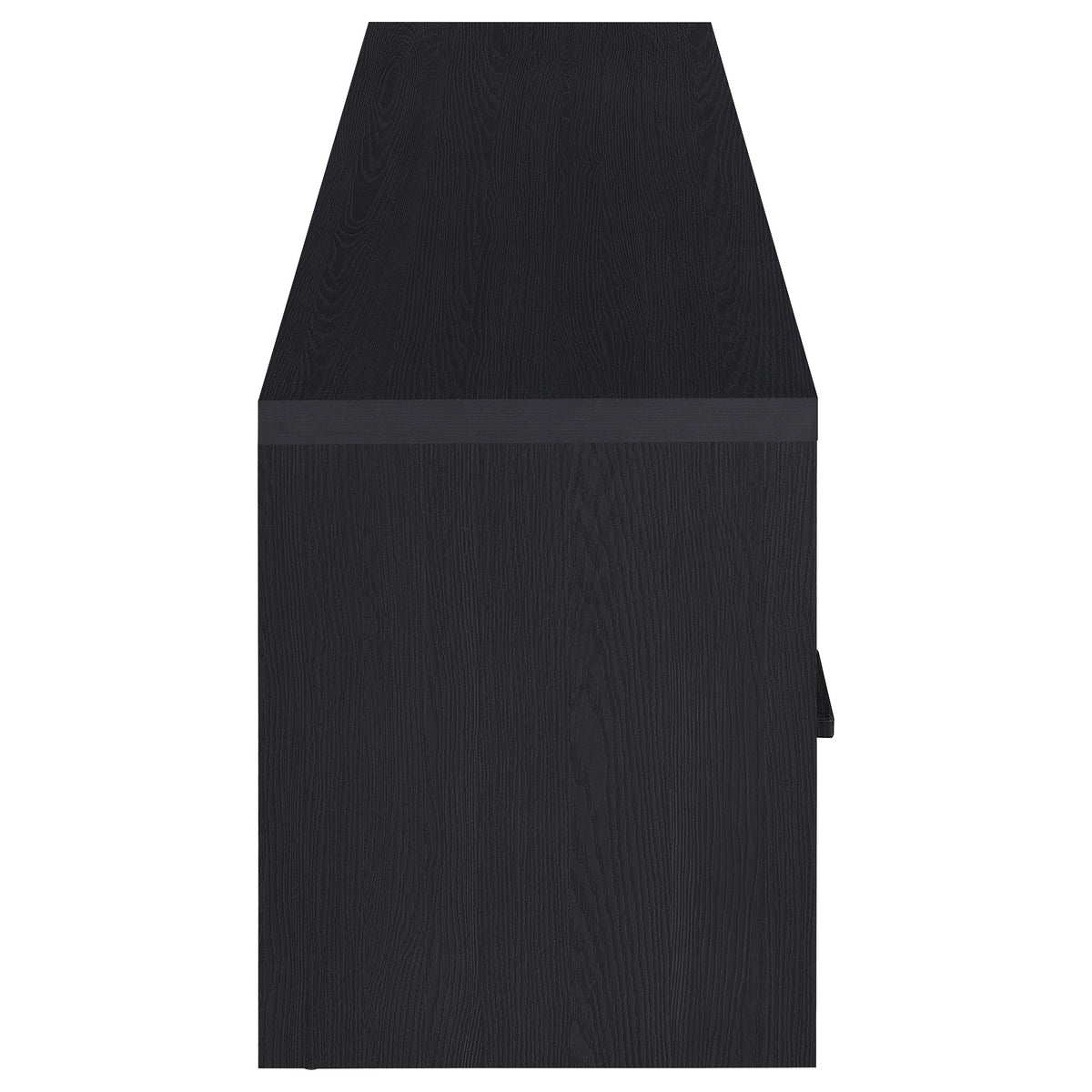 Murray 70" TV Stand Media Console - Black with 2 Doors, Drawer & Open Cubby, Fits TVs up to 75" – view 9