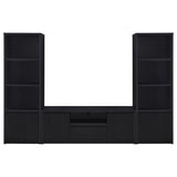 Winfield 60" TV Stand & Entertainment Center with Media Towers - Black with Cabinets & Cable Management – view 6