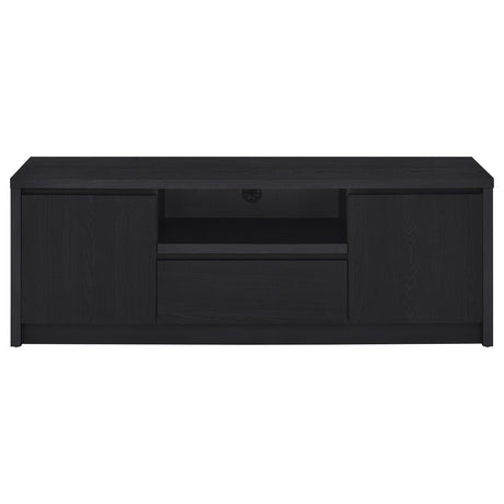 Winfield 60" TV Stand & Entertainment Center with Media Towers - Black with Cabinets & Cable Management – view 9