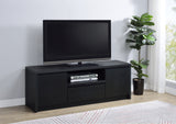 Winfield 60" TV Stand & Entertainment Center with Media Towers - Black with Cabinets & Cable Management – view 2