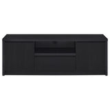 Winfield 60" TV Stand & Entertainment Center with Media Towers - Black with Cabinets & Cable Management