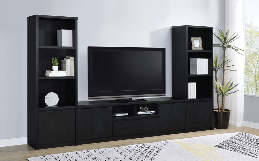 Winfield 78" TV Stand & 3-Piece Entertainment Center with Media Towers - Modern Black