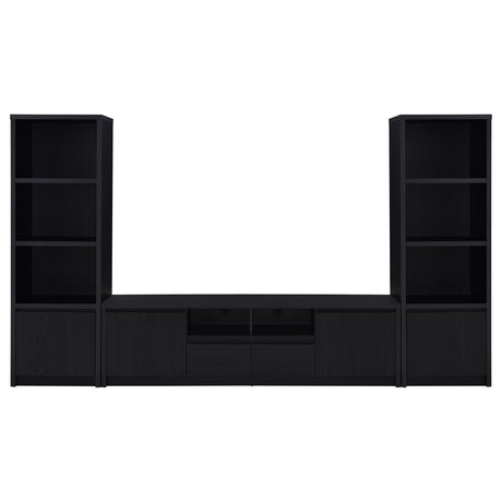 Winfield 78" TV Stand & 3-Piece Entertainment Center with Media Towers - Modern Black – view 4