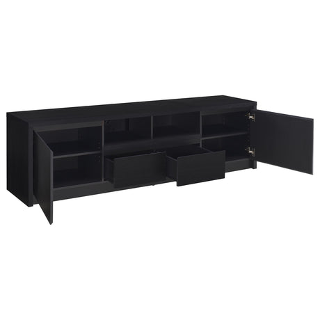 Winfield 78" TV Stand & 3-Piece Entertainment Center with Media Towers - Modern Black – view 6