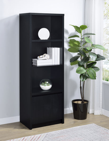 Winfield 60" TV Stand & Entertainment Center with Media Towers - Black with Cabinets & Cable Management - lifestyle