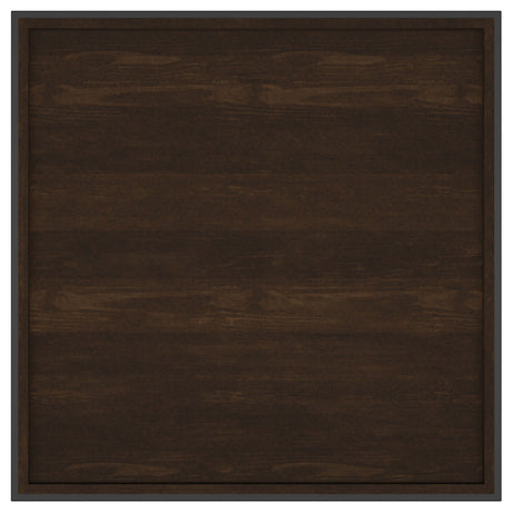 Fulton 30" Square Solid Mango Wood Coffee Table with Hidden Storage - Dark Brown & Black Iron – view 5
