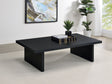 Max Rectangular Coffee Table & Square End Table - Modern Black Scratch-Resistant Laminate – view 1
