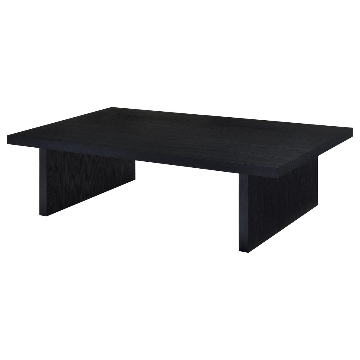 Max Rectangular Coffee Table & Square End Table - Modern Black Scratch-Resistant Laminate – view 7