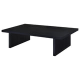 Max Rectangular Coffee Table & Square End Table - Modern Black Scratch-Resistant Laminate – view 7