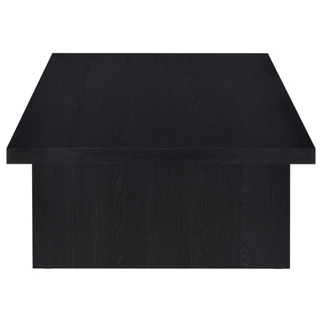 Max Rectangular Coffee Table & Square End Table - Modern Black Scratch-Resistant Laminate – view 9