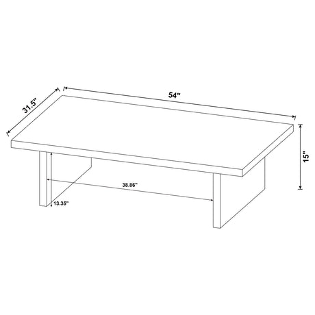 Max Rectangular Coffee Table & Square End Table - Modern Black Scratch-Resistant Laminate – view 11