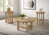 Ottowa Round Coffee Table & End Table - 3pcs- Coffee Table + 2 End Tables