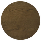 Ottowa Round Wood Coffee Table, End Table & Sets - Sculpted Cylinder Legs with Shelf in Brown Oak – view 18