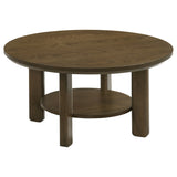 Ottowa Round Wood Coffee Table, End Table & Sets - Coffee Table