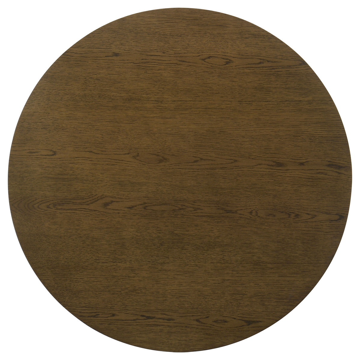 Ottowa Round Wood Coffee Table, End Table & Sets - Sculpted Cylinder Legs with Shelf in Brown Oak – view 9