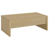 Canoga Lift-Top Coffee Table & End Table Sets - Light Oak with Hidden Storage & U-Shaped End Table – view 7