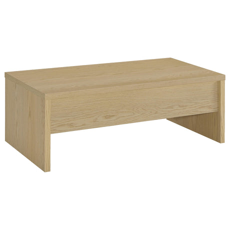 Canoga Lift-Top Coffee Table & End Table Sets - Light Oak with Hidden Storage & U-Shaped End Table – view 7