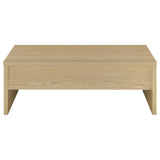 Canoga Lift-Top Coffee Table & End Table Sets - Light Oak with Hidden Storage & U-Shaped End Table – view 8
