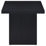 Devar Square Cocktail Coffee Table & End Table Sets - Contemporary Matte Black Wood Grain – view 15