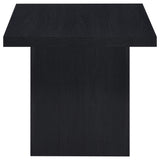 Devar Square Cocktail Coffee Table & End Table Sets - Contemporary Matte Black Wood Grain – view 16