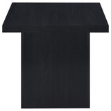 Devar Square Cocktail Coffee Table & End Table Sets - Contemporary Matte Black Wood Grain – view 17