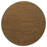 Franklin Round Pedestal Coffee Table & End Table - Dark Brown Ash Veneer, 2 & 3-Piece Sets – view 14