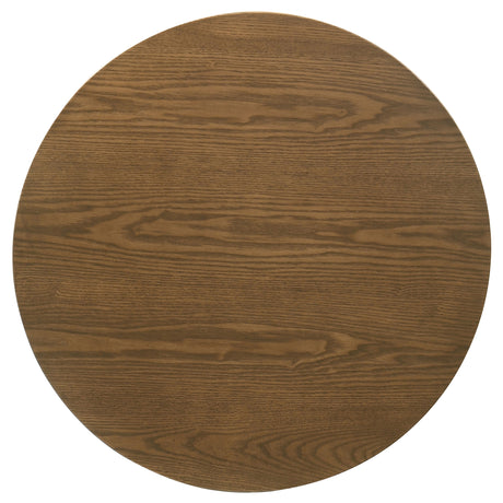 Franklin Round Pedestal Coffee Table & End Table - Dark Brown Ash Veneer, 2 & 3-Piece Sets – view 14