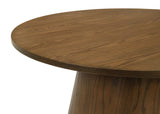Franklin Round Pedestal Coffee Table & End Table - Dark Brown Ash Veneer, 2 & 3-Piece Sets – view 17