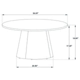 Franklin Round Pedestal Coffee Table & End Table - Dark Brown Ash Veneer, 2 & 3-Piece Sets – view 20