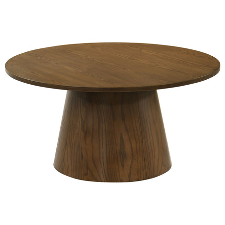 Franklin Round Pedestal Coffee Table & End Table - 36" Round Coffee Table
