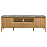 Bradley 63" SmartTop TV Stand with 2 Doors & 2 Drawers - Mid-Century Grey and Natural Ash – view 2