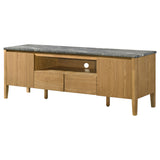 Bradley 63" SmartTop TV Stand with 2 Doors & 2 Drawers - Mid-Century Grey and Natural Ash – view 4