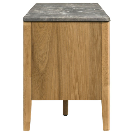 Bradley 63" SmartTop TV Stand with 2 Doors & 2 Drawers - Mid-Century Grey and Natural Ash – view 5