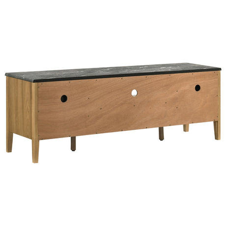 Bradley 63" SmartTop TV Stand with 2 Doors & 2 Drawers - Mid-Century Grey and Natural Ash – view 6