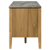 Bradley 63" SmartTop TV Stand with 2 Doors & 2 Drawers - Mid-Century Grey and Natural Ash – view 9