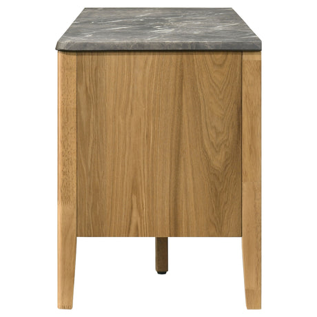 Bradley 63" SmartTop TV Stand with 2 Doors & 2 Drawers - Mid-Century Grey and Natural Ash – view 9