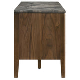 Bradley 63" SmartTop TV Stand with 2 Doors & 2 Drawers - Mid-Century Smokey Grey and Dark Brown – view 9