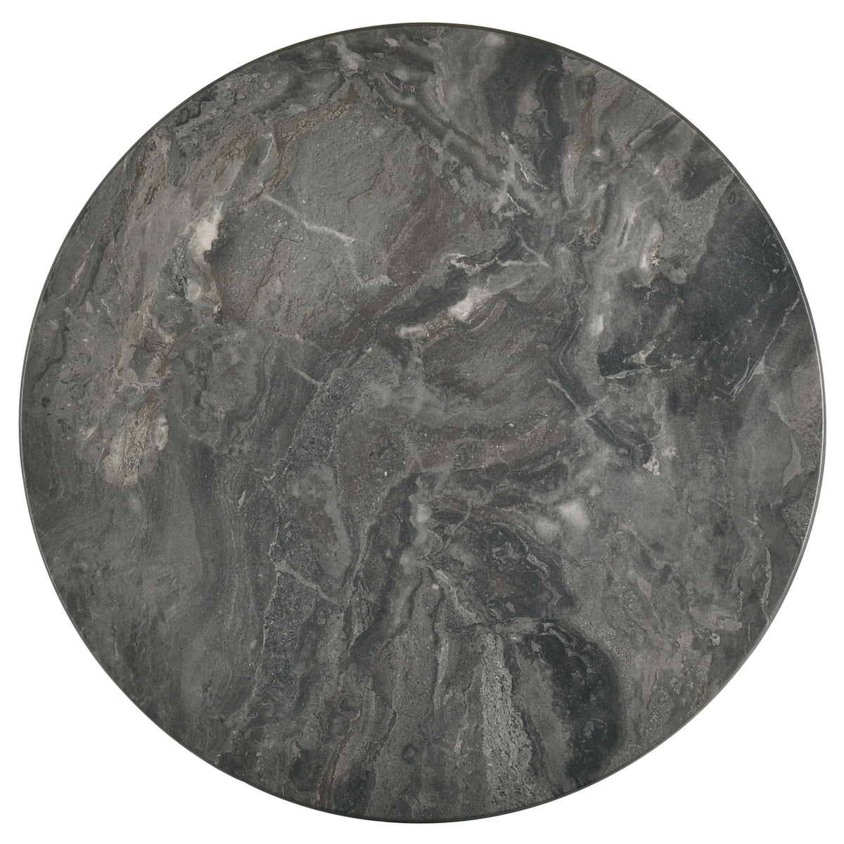Bradley Round SmartTop Coffee Table & End Table Sets - Mid-Century Smokey Grey with Dark Brown Base – view 14