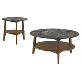 Bradley Round SmartTop Coffee Table & End Table Sets - 2pcs- Round Coffee Table + End Table