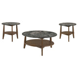 Bradley Round SmartTop Coffee Table & End Table Sets - 3pcs- Round Coffee Table + 2 End Tables
