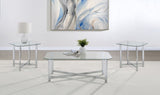 Cronin Glass Top Coffee & End Tables - 3pcs- Coffee Table + 2 End Tables
