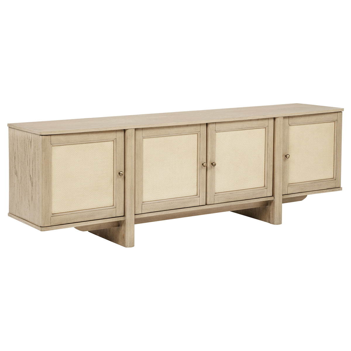 Kailani Coastal Coffee Table, End Table, Sofa Table & 79" Cane TV Stand - 79" Cane TV Stand
