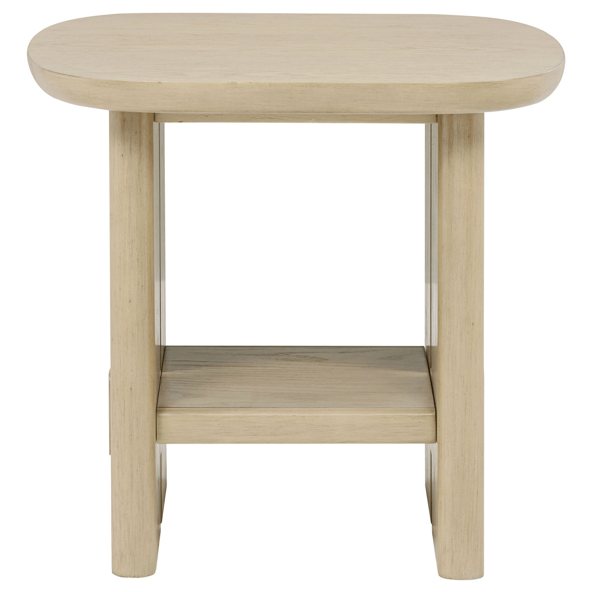 Kailani Coastal Coffee Table, End Table, Sofa Table & 79" Cane TV Stand - Beige Oak – view 16