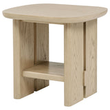 Kailani Coastal Coffee Table, End Table, Sofa Table & 79" Cane TV Stand - Beige Oak – view 17