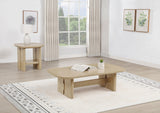 Kailani Coastal Coffee Table, End Table, Sofa Table & 79" Cane TV Stand - 2pcs- Coffee Table + End Table