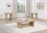 Kailani Coastal Coffee Table, End Table, Sofa Table & 79" Cane TV Stand - 3pcs- Coffee Table + 2 End Tables